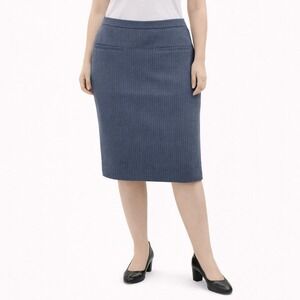 Brooks Brothers Skirt Size 4 Blue Textured Classic Pencil